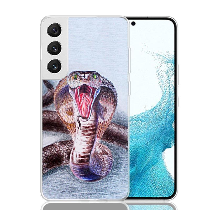 Чехол для телефона из натуральной кожи с чешуей змеи для Samsung Galaxy S26 Ultra S23 S24 S25 Edge S20 FE S21 S22 Plus Мягкий чехол с принтом