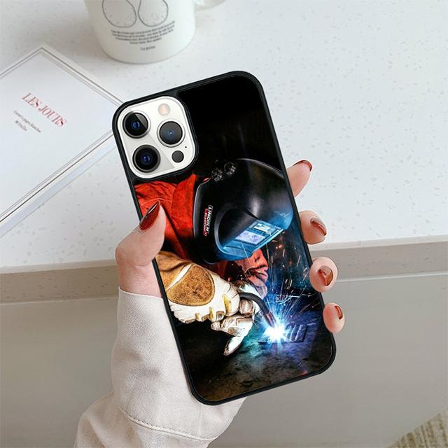Welder Welding Hot Metal Worker Phone Case For iPhone 17 Air 13 12 14 15 16 Cover For Apple Pro Max 6S Plus