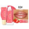 6 Color Fruit Flavor Doodle Lip Natural Long-lasting Moisturizing Mirror Lip Oil Moisturizing Hydrating Lip Gloss