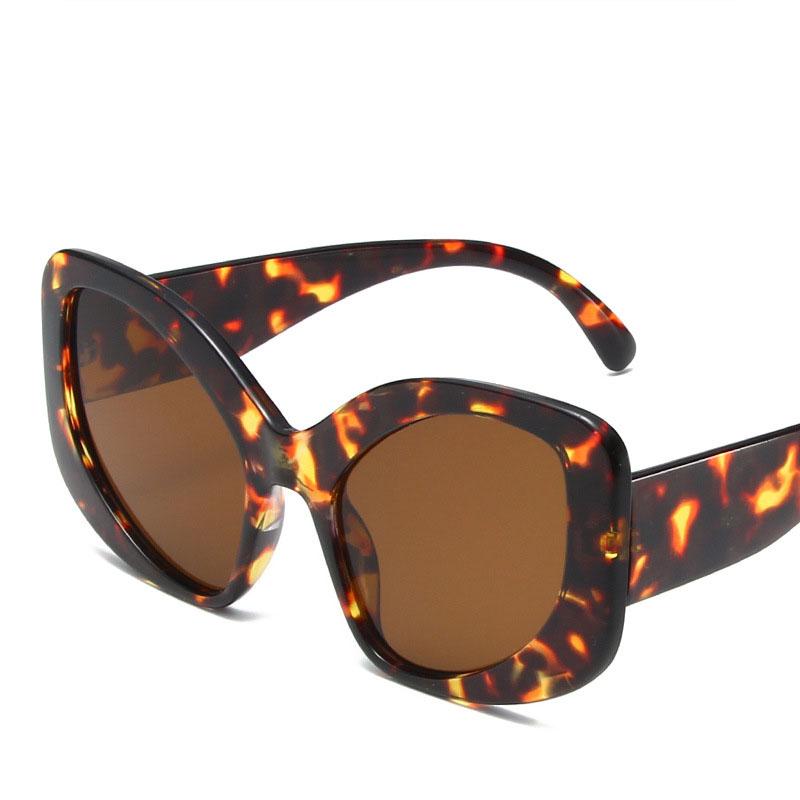 Неполяризованные большие солнцезащитные очки для женщин, модные овальные футуристические массивные солнцезащитные очки в стиле Y2k, изогнутые округлые очки