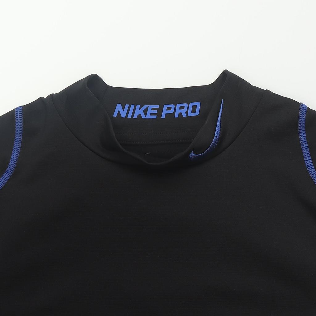 Nike Спортивный тренировочный флисовый быстросохнущий компрессионный топ с длинными рукавами, мужские топы, черный 826600-011