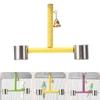 With Bell Parrot Chewing Toys Easy To Install Parrot Feeding Cup Rack Bird Play Stand Perch  Parrot