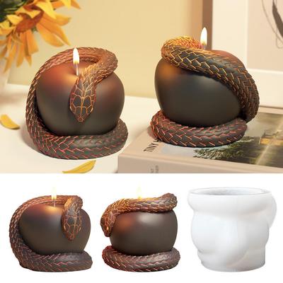 3D Силиконовая форма для свечи «Яблочный змей» - Ароматерапевтическое украшение