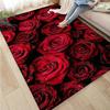 Rose Sunflower Daisy Peach Blossom Carpet Mat Colorful Flower Area Decorative Rugs for Room