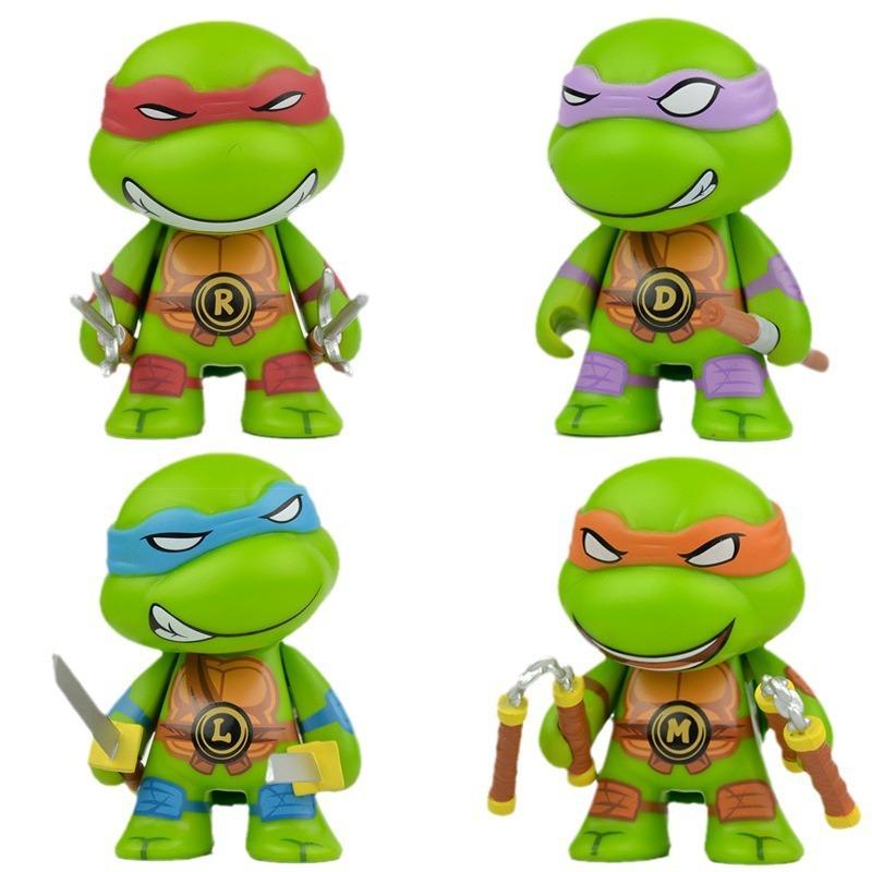 Новые 4 шт. Фигурки Черепашек-ниндзя Tmnt с подвижными суставами День рождения Для детей Дети Рождество