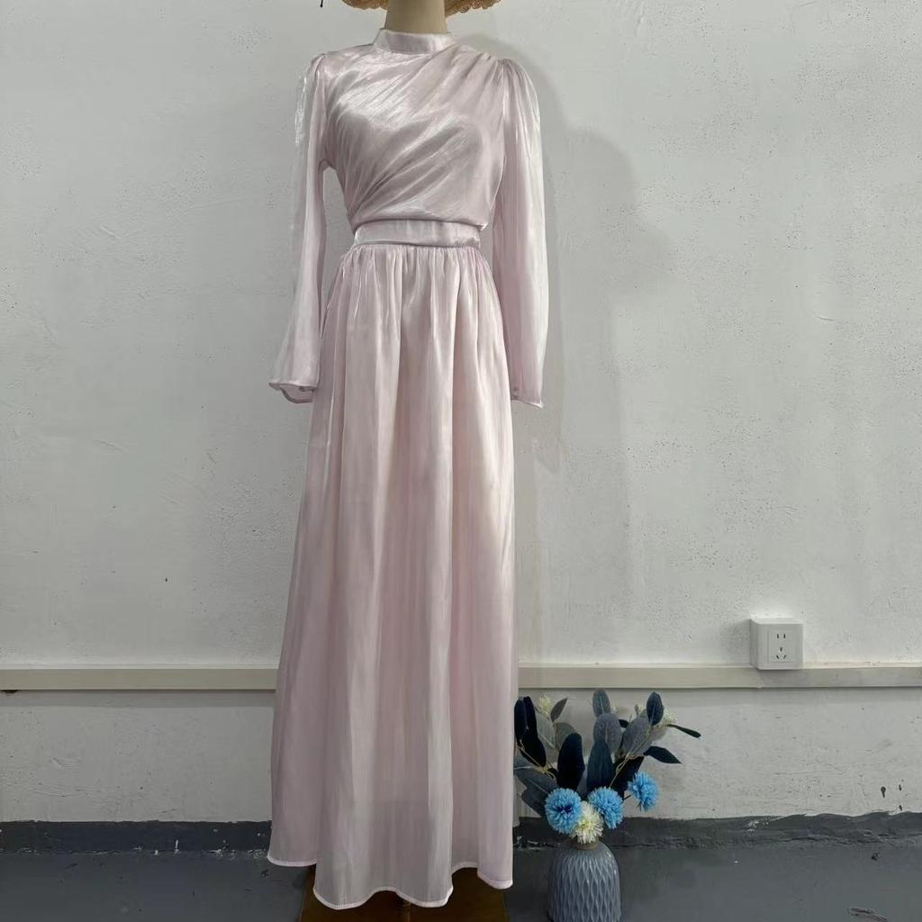 GMXIA Платье-полуводолазка женское с длинным рукавом юбка для перерыва на чай