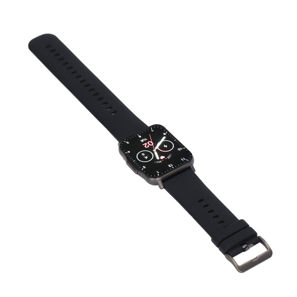 Waterproof Smartwatch Black IP67 Waterproof Touch Screen Pressure Temperature Test Black Smartwatch