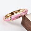 Traditional Flower Bangle Colorful Women's Hand Bracelet Fashion Vintage Cloisonne Bangle  Girls