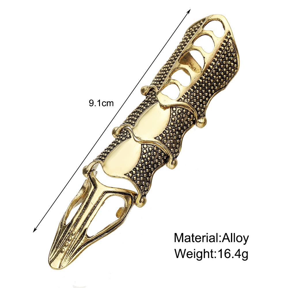 Кольцо в стиле панк, рок-прокрутка, сустав, броня, костяшки, металлические кольца для пальцев, когти на весь палец, набор колец унисекс для Хэллоуина, новинка 2022 г.
