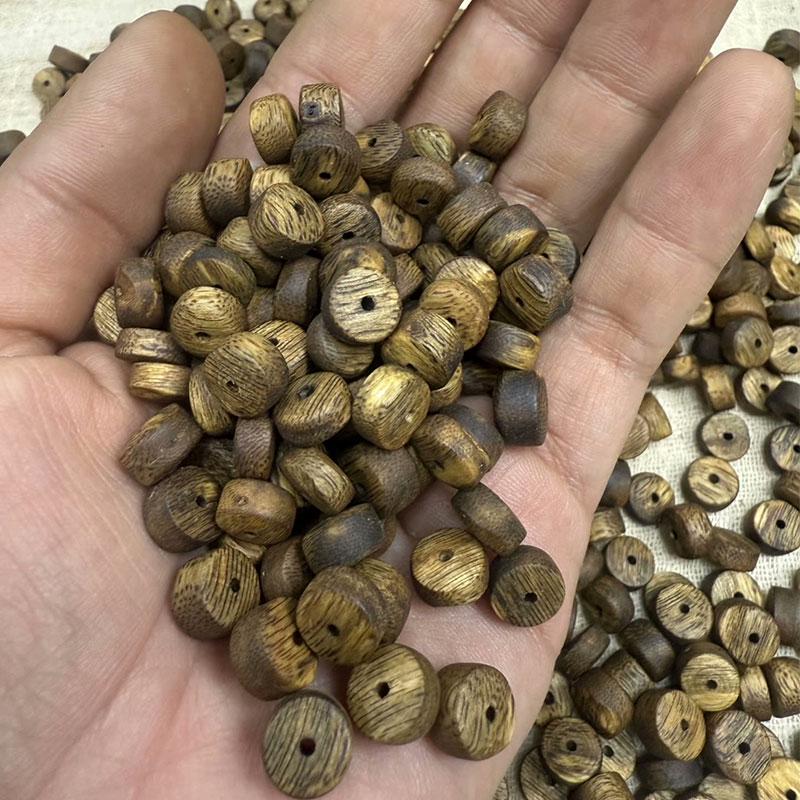 Браслет из натуральных бусин агарового дерева с разделителями — буддийский аксессуар для DIY