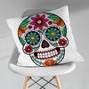 Day of the Dead Sugar Skulls Throw Pillow Case Living Room Sofa Cushion Cover For Home Bedroom Decoration Protector