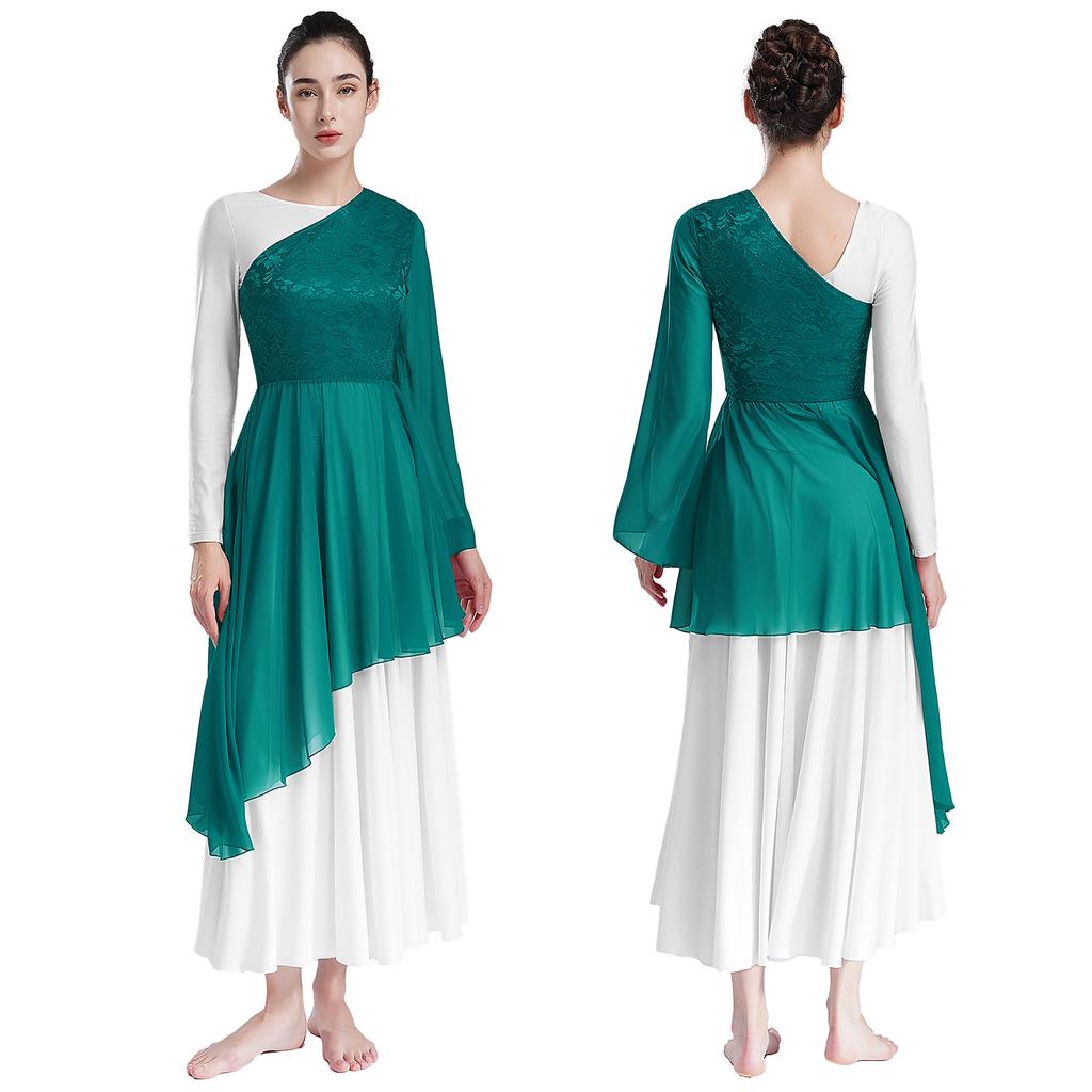 Женская литургическая хвалебная танцевальная туника на одно плечо асимметричная накладка на тунику для танцев