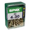 Шуруп - SPAX - Потайная головка - Diam. 4 мм - Длинный. 30 мм - Комплект из 50 шт.
