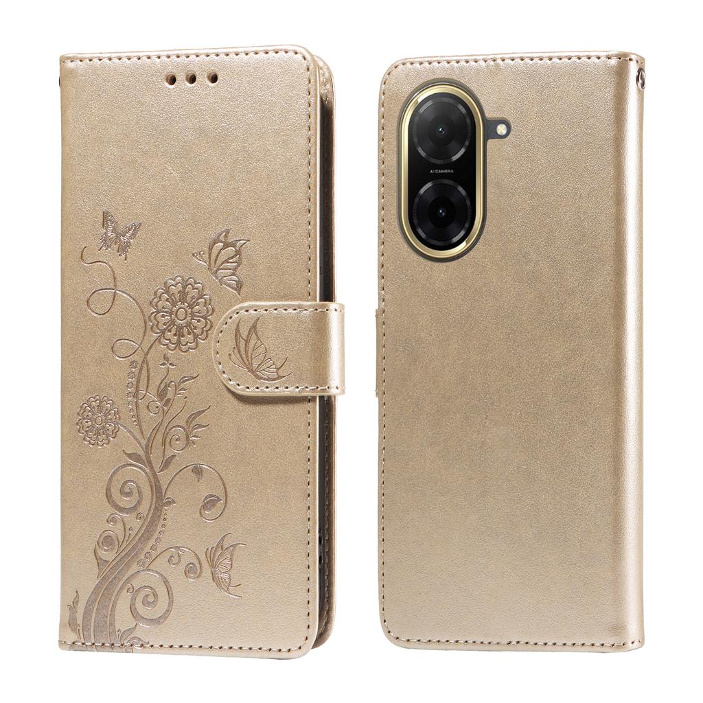 For Xiaomi Redmi A5 NFC (173.45*79.35*8.45mm) Leather Case Butterfly Floral Imprint Wallet Stand Cover