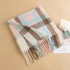 Style Literary and Retro Plaid Imitation Cashmere Scarf Women's Fashion Commuting Versatile Warm Scarf Shawl
