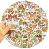 50 Cartoon Holographic Cartoon Christmas Calf Doodle Stickers Decorate Suitcase Notebook Diy Waterproof