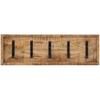 Porte-manteau mural - VIDAXL - Bois de manguier massif - 5 crochets - Style contemporain - Rangement intérieur