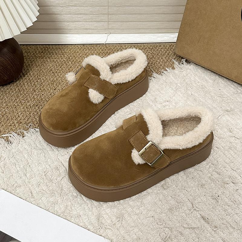 Women's a Footstool Thick Bottom Winter Lightweight Warm Padded Snow Boots Non-slip Wear Casual Sneakers Cotton Boots Soybean Shoes