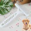 Stainless Steel Dog Rake Comb Double Row Dog Hair Fur Shedding Remove Dog Comb Brush  Grooming