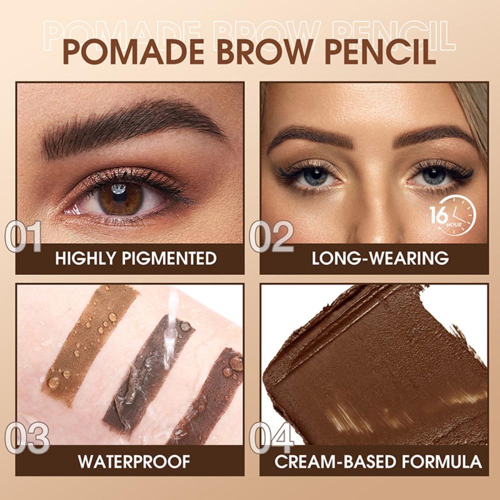 Langmanni Гель для глаз + 4-цветный крем для бровей, комбинированный водонепроницаемый стерео натуральный комбинированный набор