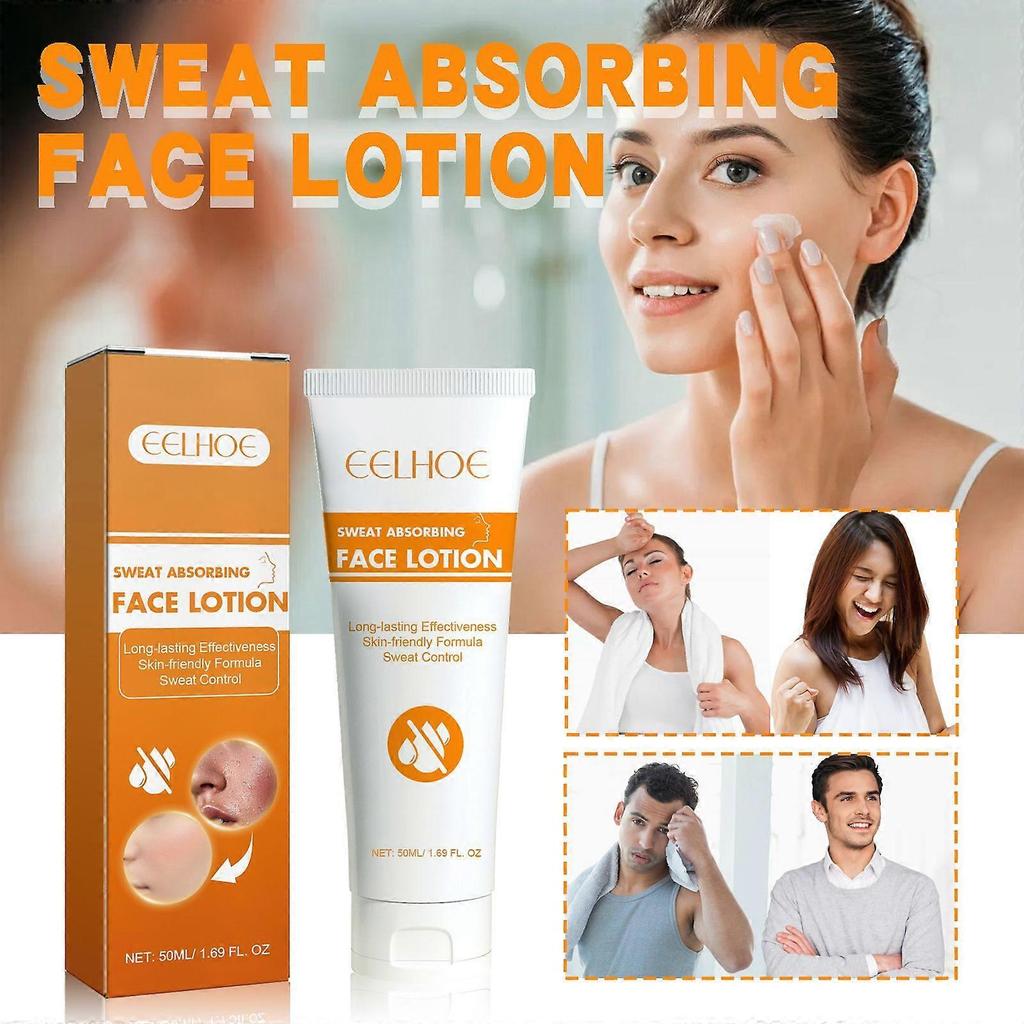 Facial sweat-absorbing lotion for facial skin, gentle, skin-friendly, refreshing, long-las