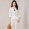 Women's Professional Spring/Autumn Suit Set: Elegant Host & Formal Wear for Salon or Work