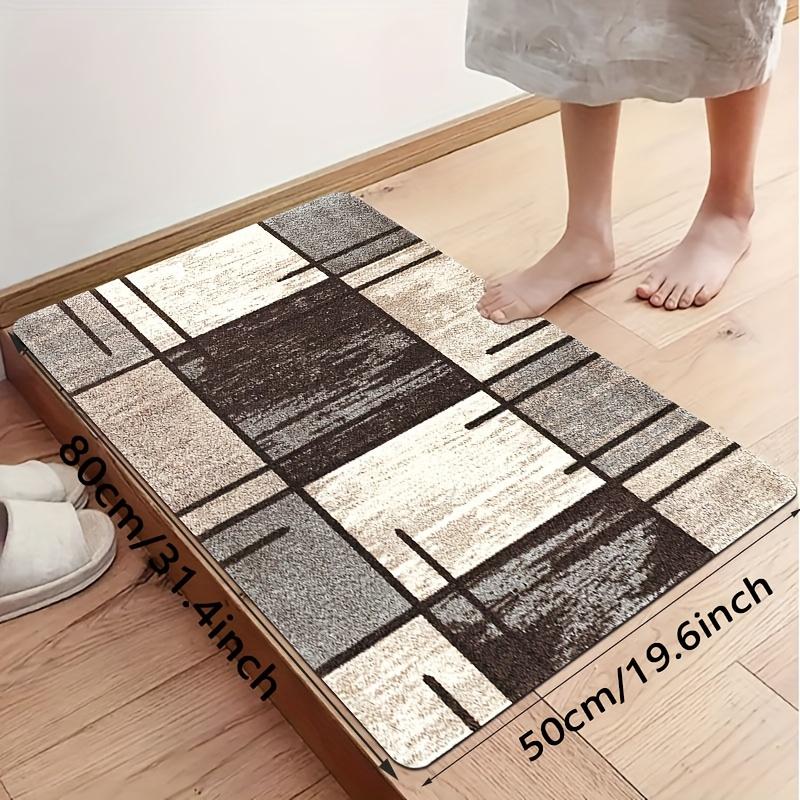 Геометрический абстрактный кухонный коврик, мягкий утолщенный кухонный коврик, водонепроницаемый нескользящий маслостойкий напольный коврик, коврик для бега