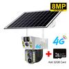 8MP 4K Solar 4G Camera Outdoor Low Powered Wifi Camara PIR Humanoid Detection CCTV Security Protection Smart Security IP Cameras