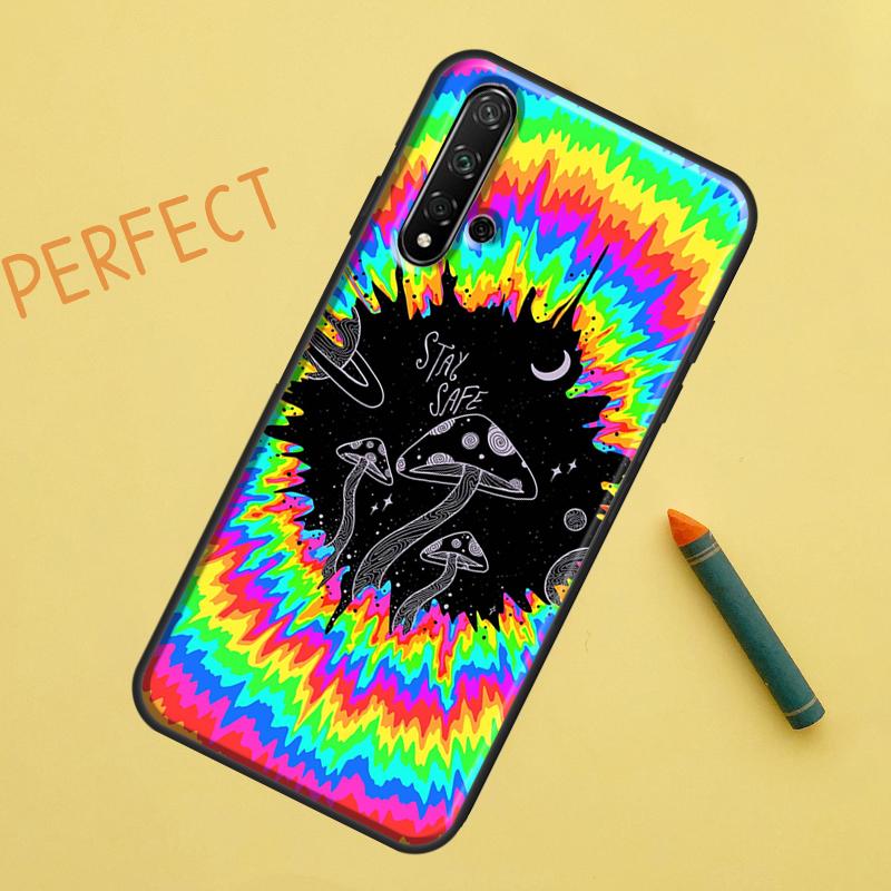 Странный психоделический чехол с грибами для Huawei Nova 10 9 SE 5T Y90 Y70 Y60 Y61 Nova 3i 7i 8i 11i P20 P40 P30 Lite P60 Pro
