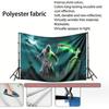 Home Wall Hanging Graveyard Happy Halloween Party Banner, Multicolor Polyester Backdrop for Celebration & Photos