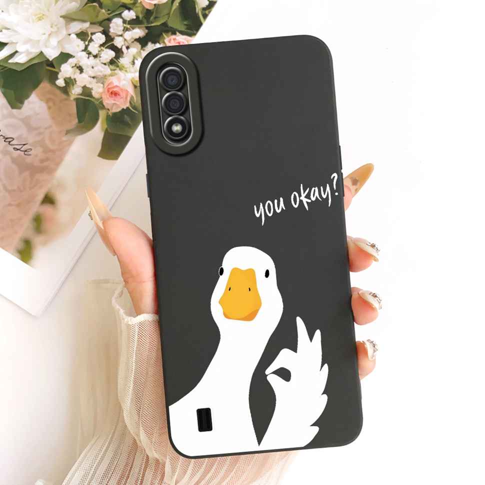 For Samsung Galaxy A01 CAse Cute Rabbit Cat Pattern Cover For Samsung A 01 A01 SM-A015F Silicone Soft Casing Shells 5.7"