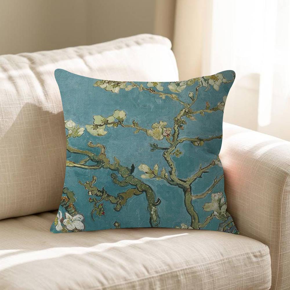 Vincent Van Gogh Oil INS Office Cushion Pillowcase Car Cushion Cover45X45CM Lumbar Pillowcase Sofa Pillowcover