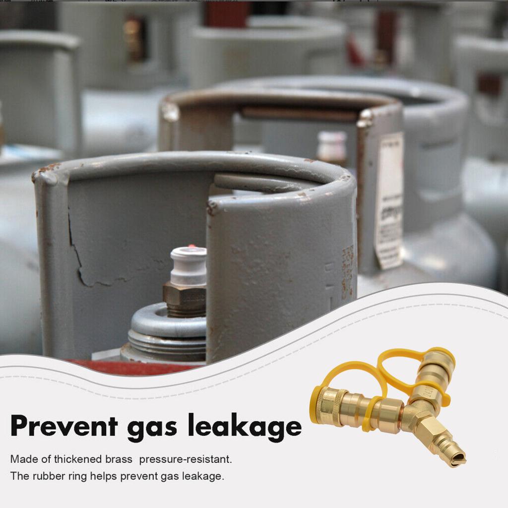 Quick Disconnect 3/8 Y Splitter Gas Quick Connect/Disconnect Separator Natural Gas Quick Connect Adapter Enduring