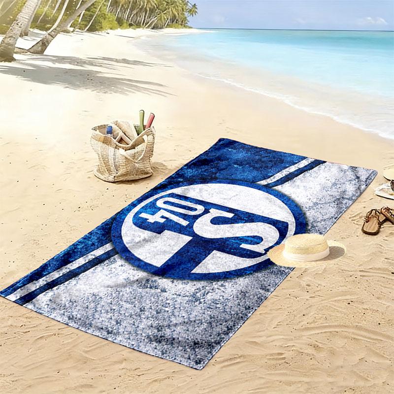 Schalke 04 logo Print Beach Towel, Large Soft Quick Dry Towel for Beach Camping Swimming