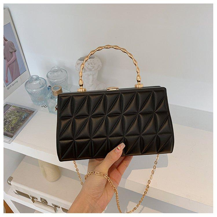 Luxury Hand Bags For Women Metal Handle Boxy Totes Fashion Quilted Pattern Bag Women's Branded Trending Famous Clutch Box Bag