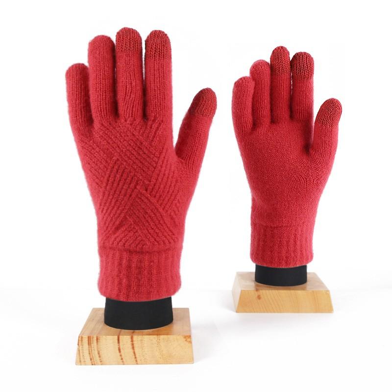 Touchscreen Knit Winter Gloves Cycling Outdoor Use Warm Windproof Unisex