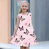 New Summer Fashion Cute Comfortable Butterfly Pattern Children Girls Sleeveless Dresses