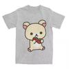 Повседневные футболки с клубникой Rilakkuma для женщин, футболки с круглым вырезом, футболки с животным медведем, футболки с коротким рукавом, женские топы