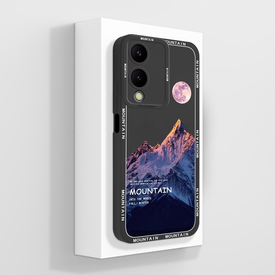 Чехлы для телефонов Vivo Y17S Y36 Y78 Y27 4G 5G Корпус Роскошный Динозавр Мультяшный Узор Жидкий Силикон Мягкий Защитный Бампер для Камеры Для Vivo Capas