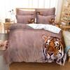 Tiger Duvet Cover Set King Size 230x260 Double Bed Single Queen Full Animal Quilt Case Linen 3D Pillowcase Twin Bedding Sets