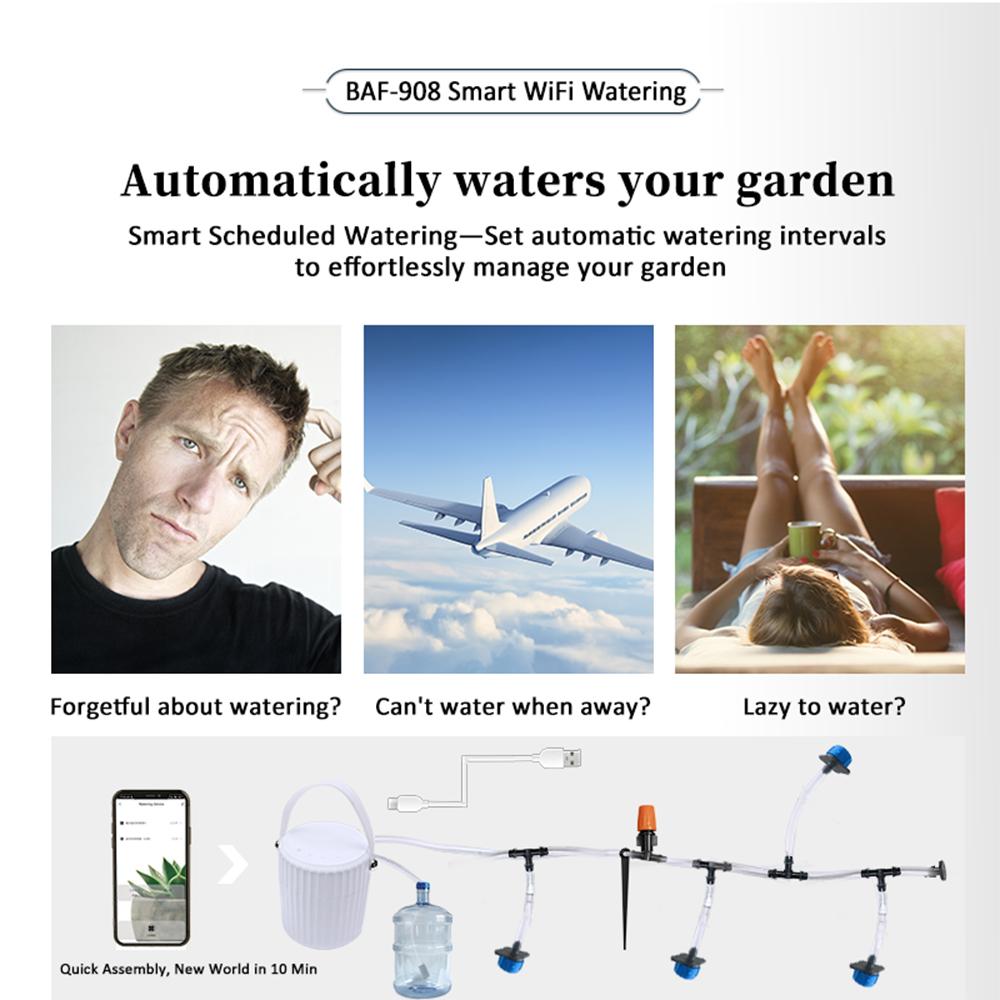 Smart Automatic Watering System Plant Waterer for 5+ Potted Plants APP Voice Assistant Control