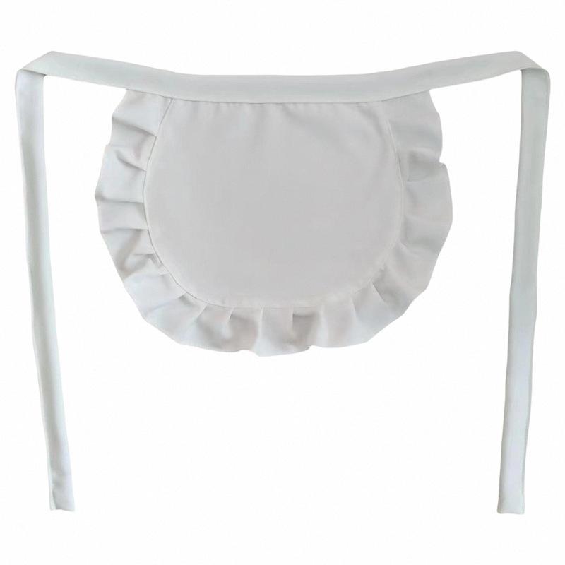 1 шт., ролевой костюм, фартук на талии, колготки, подарок для кухонной вечеринки, однотонный кружевной фартук, официант, подарок для парного костюма