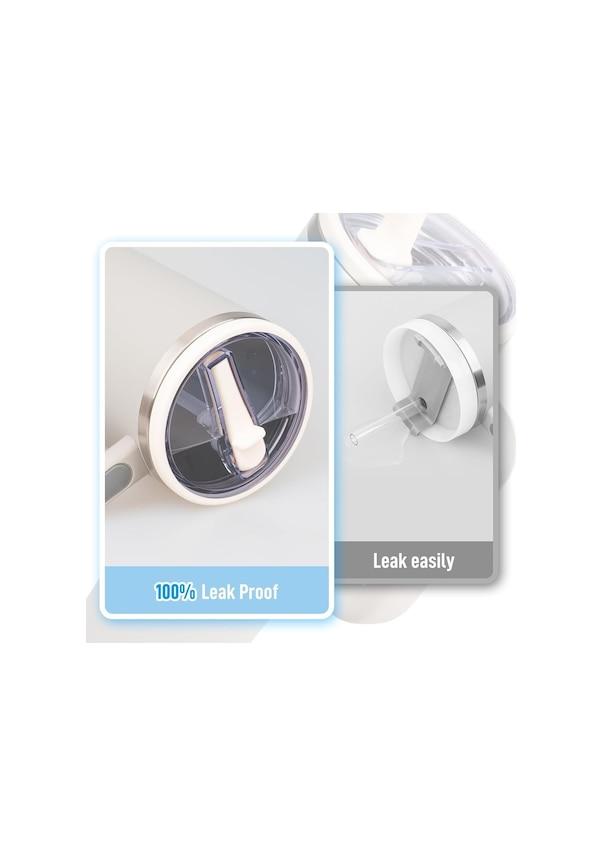 Spare clear straw lids, set of 4, white