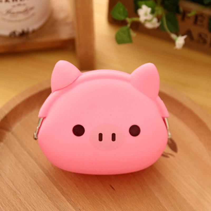 Силиконовый кошелек для монет, милый поросенок, кошка, лягушка, желтая утка, панда, сова, собака, кошелек, детский женский мини-сумка