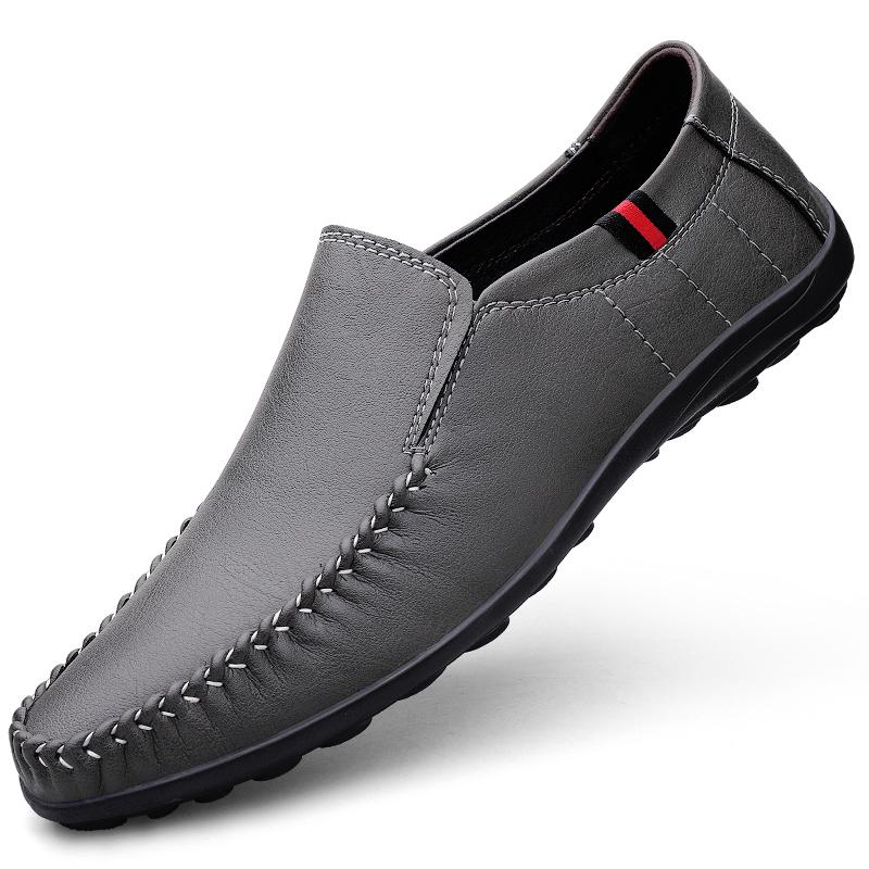 Casual Leather Mens Footwear Slip On Office Man Formal Shoes Wedding Party Men Dress Shoes Breath Driving Lazy Loafers Moccasins