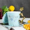 Креативная кофейная чашка Golden Star, симпатичные кружки, бесплатная доставка, чашки и кружки, посуда, чашка для чая, рождественская кружка, пивная пара, подарок.