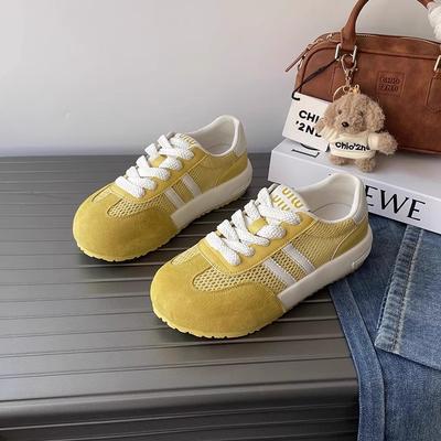 Женская обувь Dexun 2025 новая осенняя сетчатая дышащая тонкая универсальная легкая спортивная и повседневная белая обувь на толстой подошве