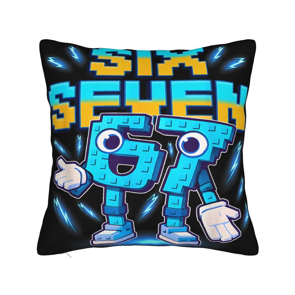 Pillow Case I was 6 Now Im 7 Six Seven 7 Years Old 67 Birthday Brainrot Pillow Cover For Chair Sofa Home Decor Cute Pillowcases