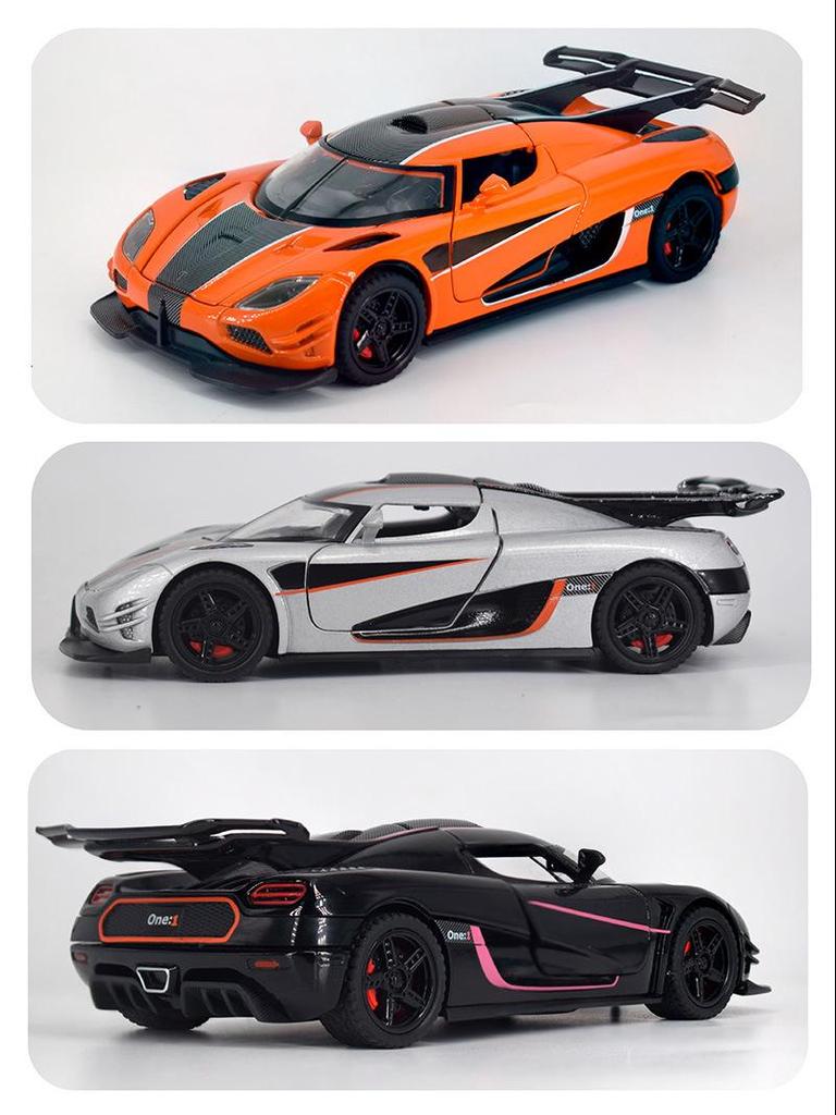 Синао 1:32 Модель спортивного автомобиля Koenigsegg - распашная дверь, звук и свет, инерционный механизм, игрушка из сплава