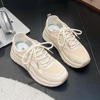 Женские сетчатые спортивные кроссовки Летний новый стиль Кроссовки папы Тонкие Полые Дышащие Легкие Сетчатые кроссовки Резиновая подошва Удобные